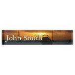 Ships and Sunset Tropical Seascape Desk Name Plate