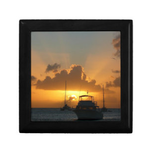 Ships and Sunset Tropical Seascape Gift Box