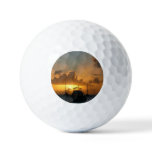 Ships and Sunset Tropical Seascape Golf Balls