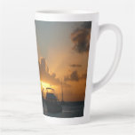 Ships and Sunset Tropical Seascape Latte Mug