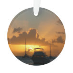 Ships and Sunset Tropical Seascape Ornament