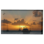 Ships and Sunset Tropical Seascape Place Card Holder