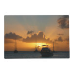 Ships and Sunset Tropical Seascape Placemat