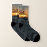 Ships and Sunset Tropical Seascape Socks