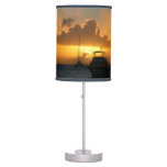 Ships and Sunset Tropical Seascape Table Lamp