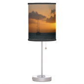 Ships and Sunset Tropical Seascape Table Lamp (Left)