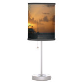 Ships and Sunset Tropical Seascape Table Lamp (Right)