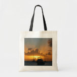 Ships and Sunset Tropical Seascape Tote Bag