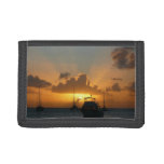 Ships and Sunset Tropical Seascape Trifold Wallet
