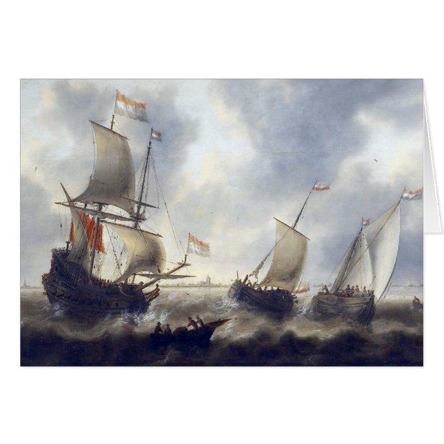 Ships at Sea 1660s Cards (Front Horizontal)