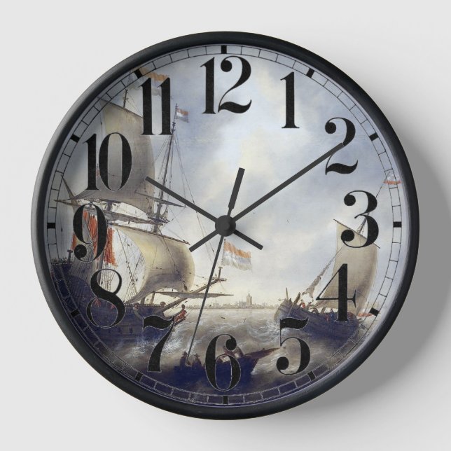 Ships at Sea 1660s Clock (Front)