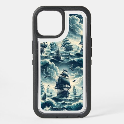Ships at Sea During a Storm iPhone 15 Case