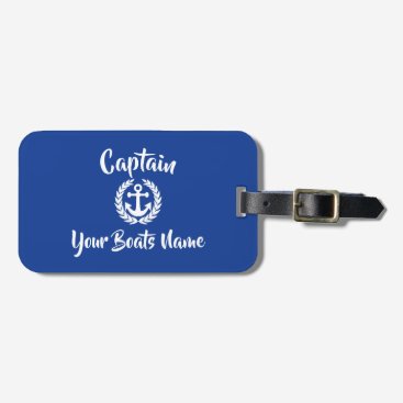 Ships captain and anchor bag tag Ships captain and anchor bag tag