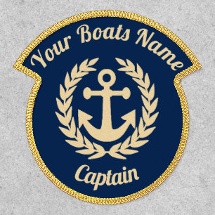 Ships captain and boat name patch