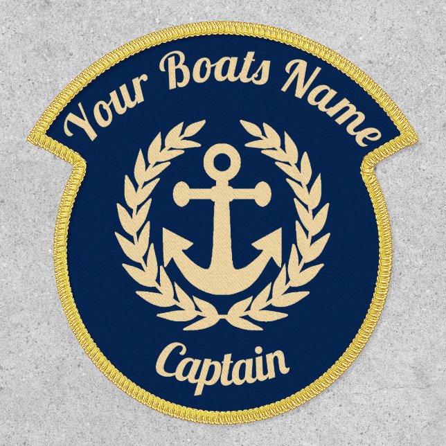 Ships captain and boat name patch (Front)