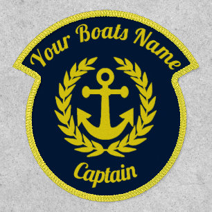 Ships captain and boat name patch