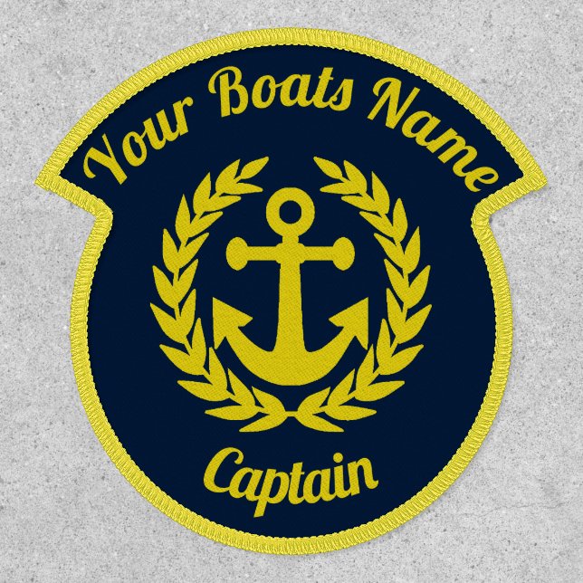 Ships captain and boat name patch (Front)