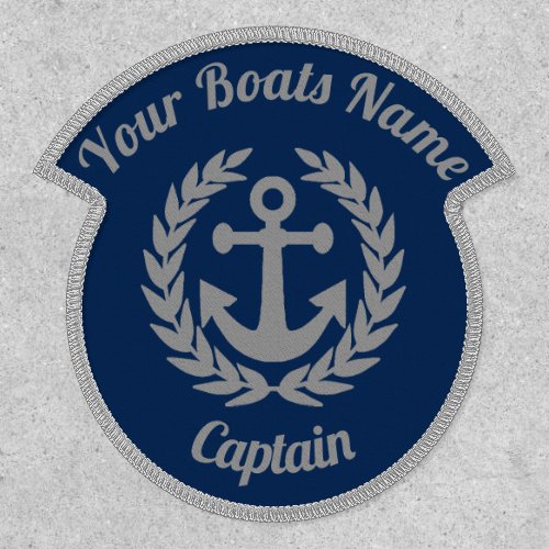 Ships captain and boat name patch