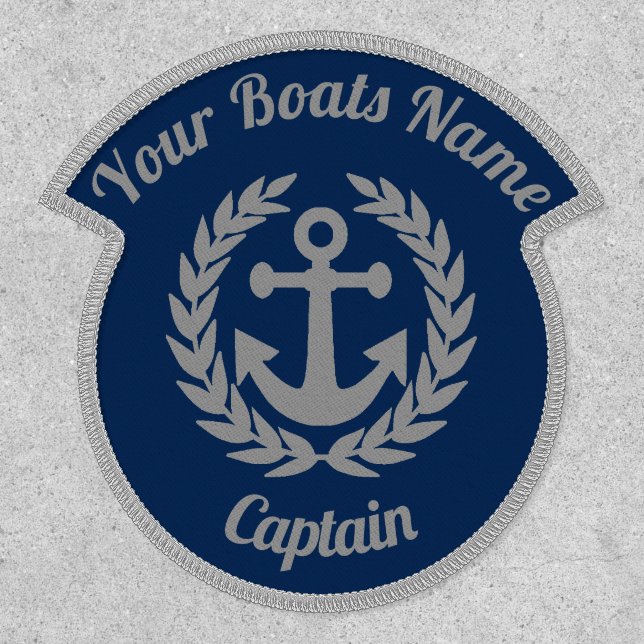 Ships captain and boat name patch (Front)