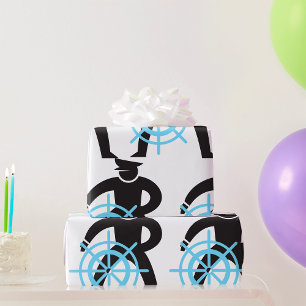 Ships Captain At The Helm Wrapping Paper