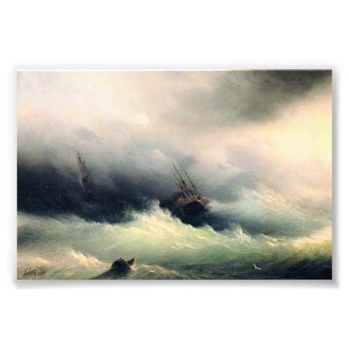 Ships in a Storm Ivan Constantinovich Aivazovsky  Photo Print