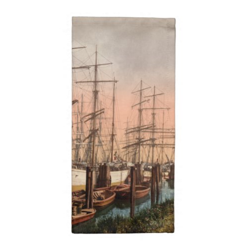 Ships in Hamburg Harbour Germany Cloth Napkin