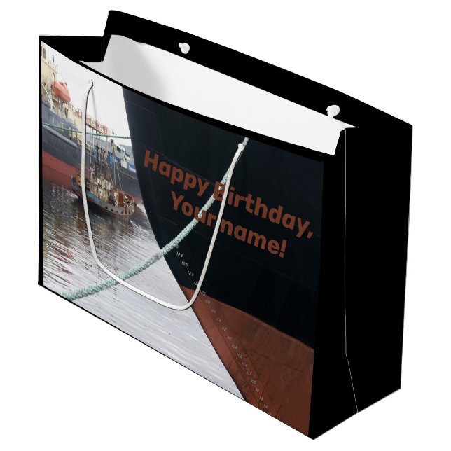 Ships Large Gift Bag (Front Angled)