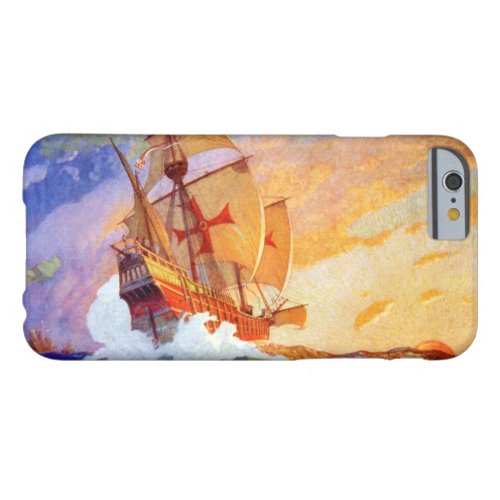 Ships of Christopher Columbus at sea Vintage Barely There iPhone 6 Case