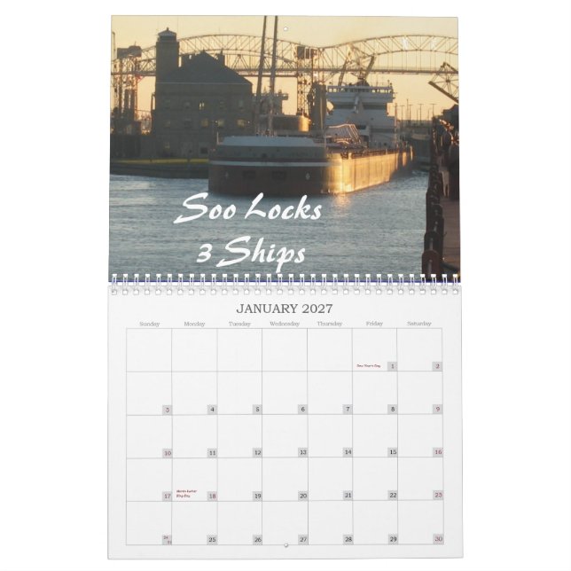 Ships of the, Great, Lakes Calendar (Jan 2027)