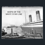 Ships of the White Star Line Calendar<br><div class="desc">All new (mostly) for 2014:  a selection on my best images of White Star vessels!  The selection contains many views of Titanic and Olympic due to popular interest in those particular ships.  It's easy to become fascinated by these graceful four-stack liners.</div>
