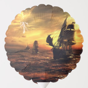Ships on Stormy Sea Balloon