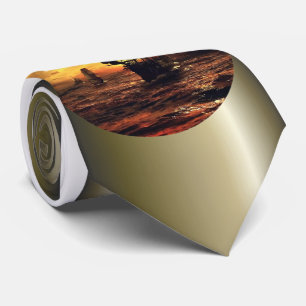 Ships on Stormy Sea Neck Tie