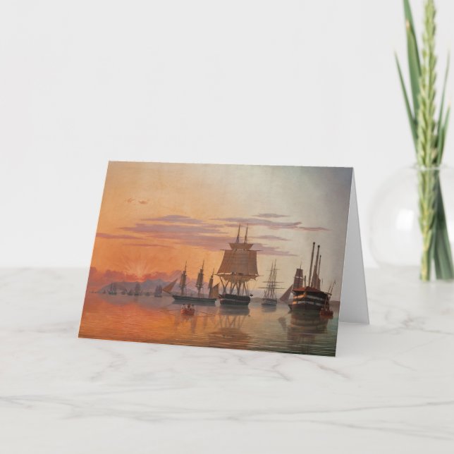 Ships on the River Tagus | Carl Dahl Card (Front)