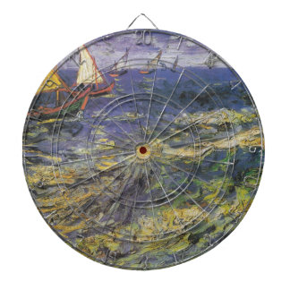 Ships Sea Ocean Water Blue Peace Love Destiny Dart Board