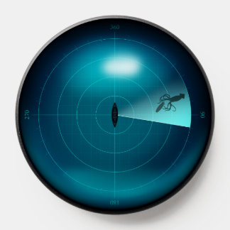 Ships Sonar Display Showing Giant Squid Kraken PopSocket