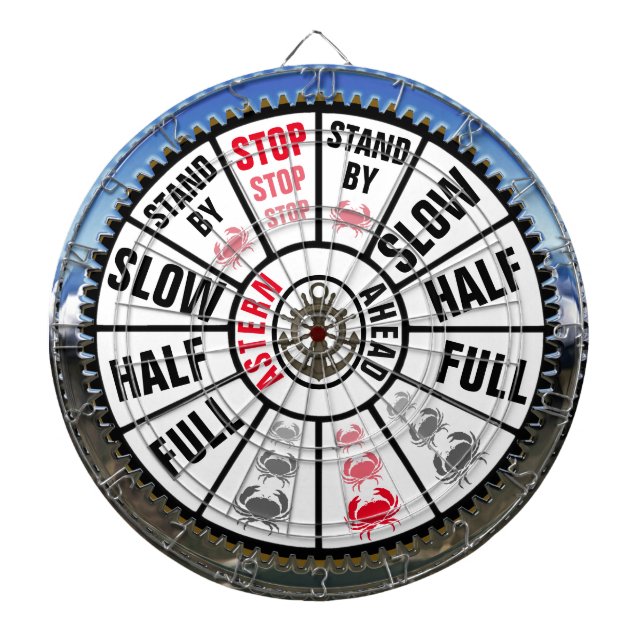 Ship's Telegraph Nautical Themed Dart Board (Front)