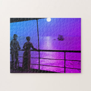 Ships That Pass in the Night Tinted Vintage Puzzle