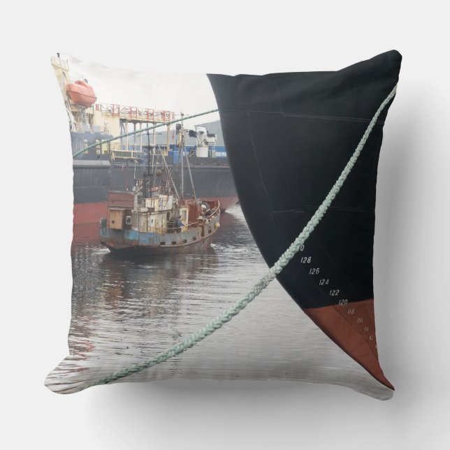 Ships  throw pillow (Front)