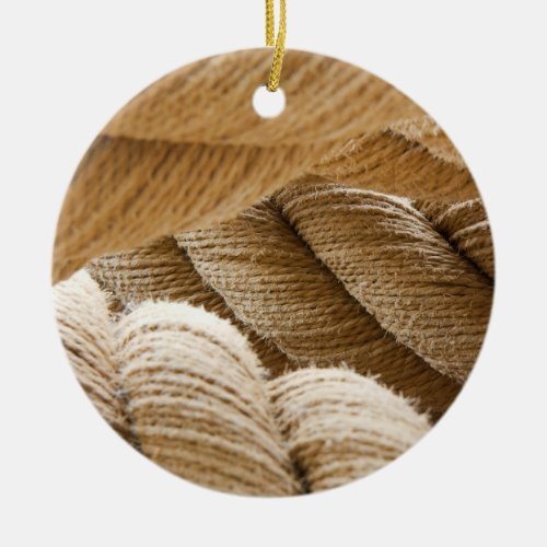 Ships twisted rope ceramic ornament