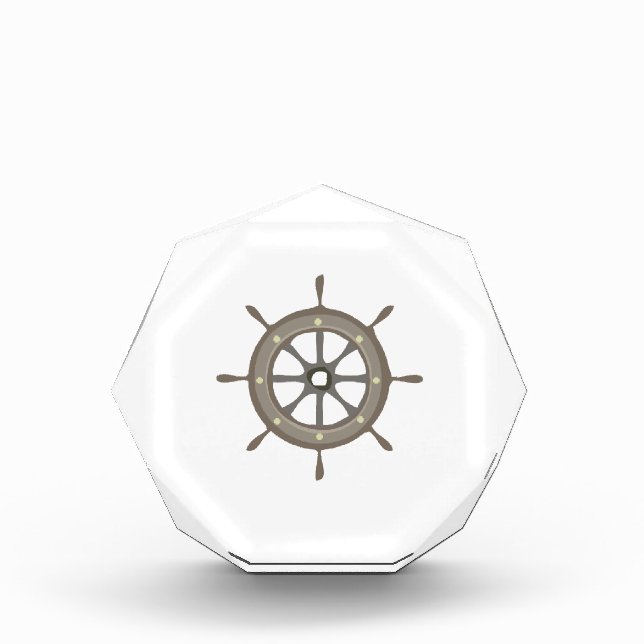 Ships Wheel Acrylic Award (Front)