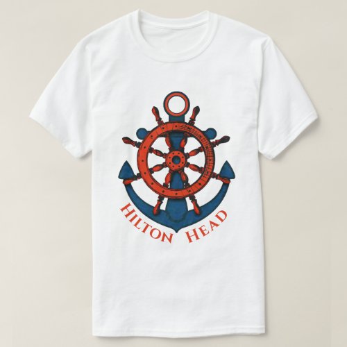 Ships Wheel and Anchor Hilton Head Island SC T_Shirt
