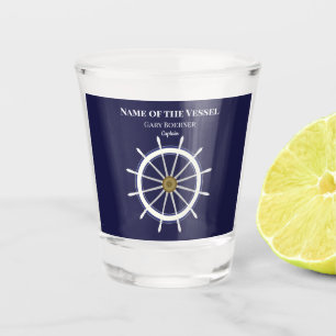 Ship's Wheel Captain Shot Glass