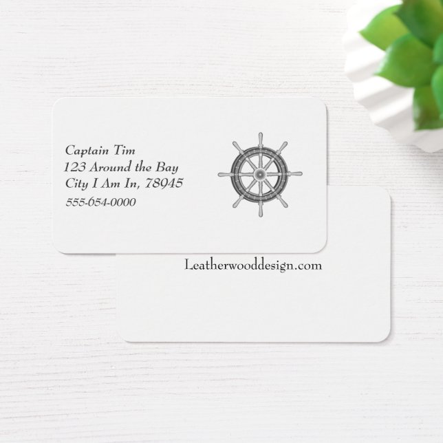 Ships Wheel Double Side Text (Desk)