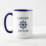 Ships Wheel Helm & Captain or Boat Name Large Mug