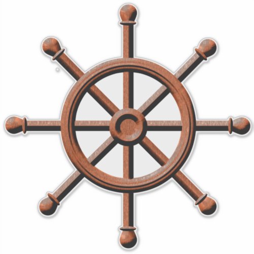 Ships Wheel Helm Nautical Design Sticker