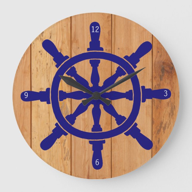 Ship's Wheel Large Clock (Front)