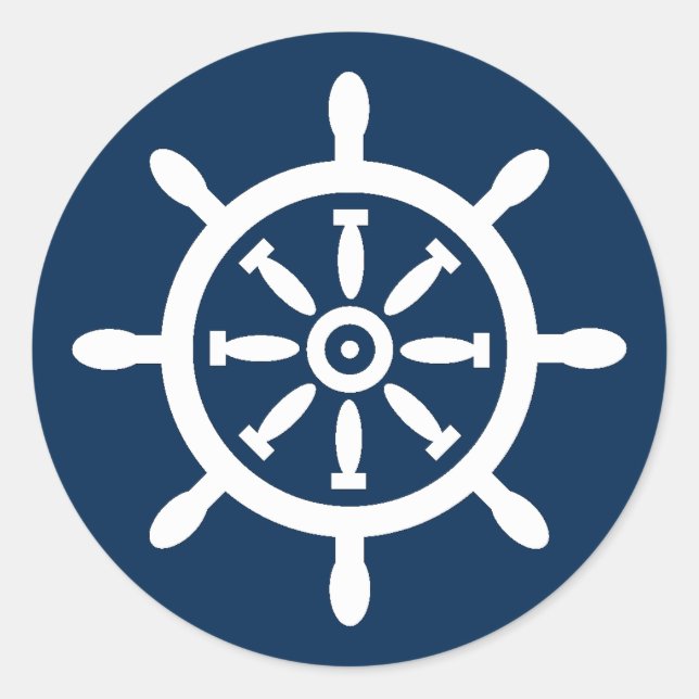 Ship's Wheel Nautical Envelope Seal (Front)