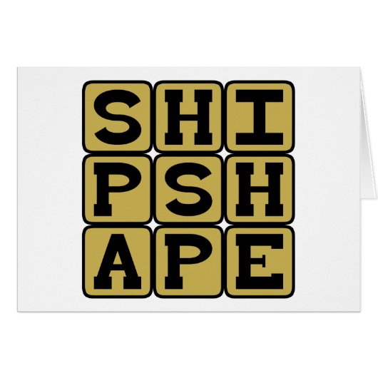 Shipshape, Trim and Neat Cards (Front Horizontal)