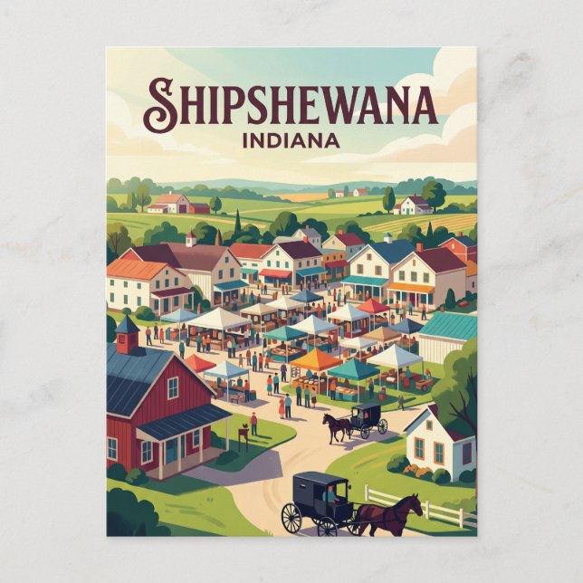 Shipshewana USA Postcard (Front)
