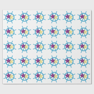 Shipwheel & Starfish Wrapping Paper